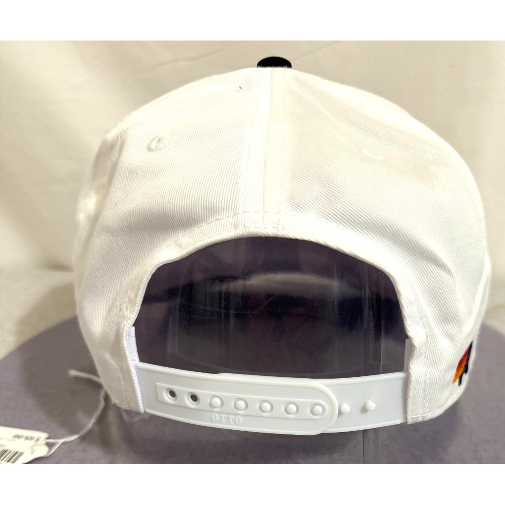 Aviator Nation Black & White LOGO RAINBOW VINTAGE LOW RISE TWILL TRUCKER HAT NWT - Picture 6 of 9